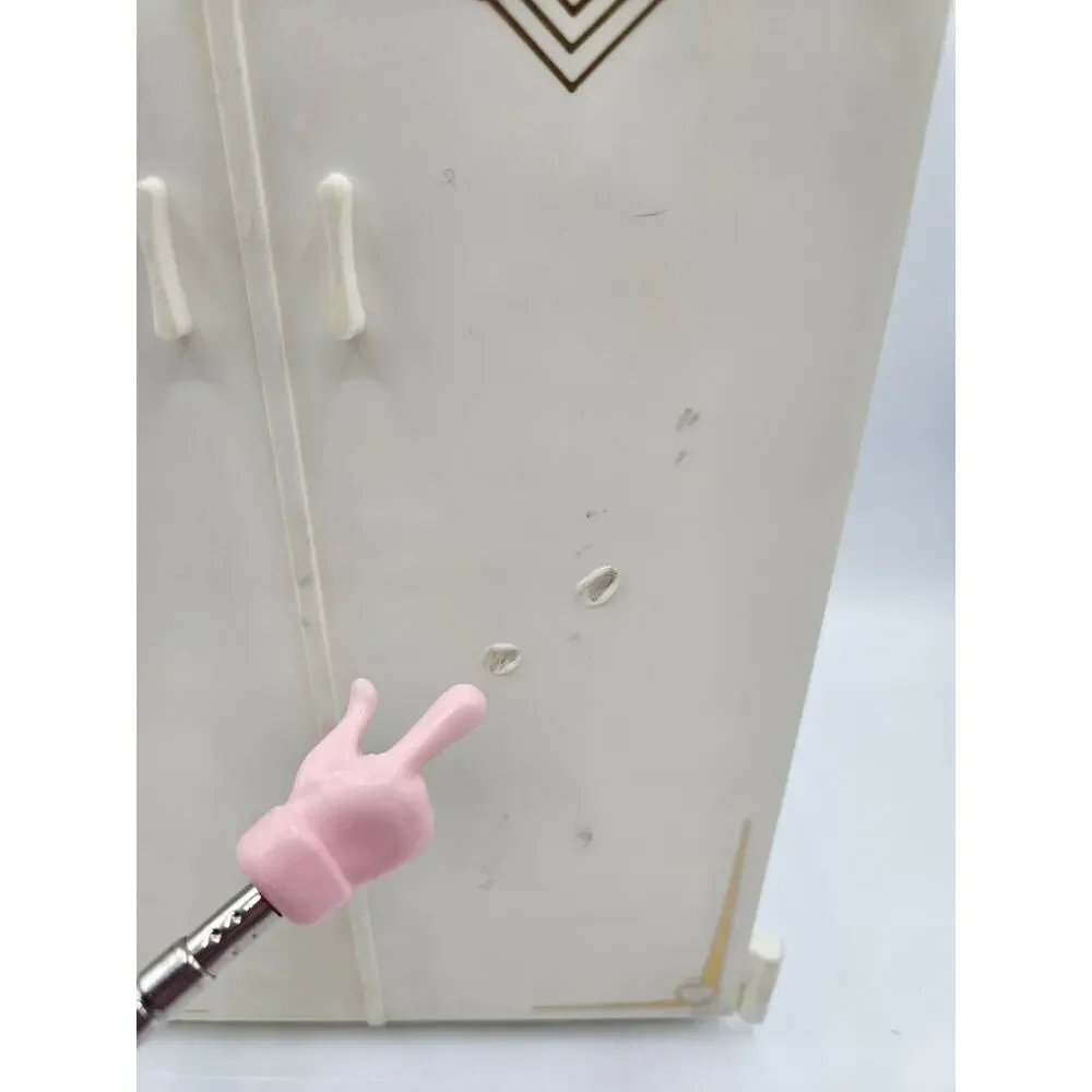 Marx Sindy 1970s Wardrobe Cream Gold‎ Trim Drawers Hangers Mirror